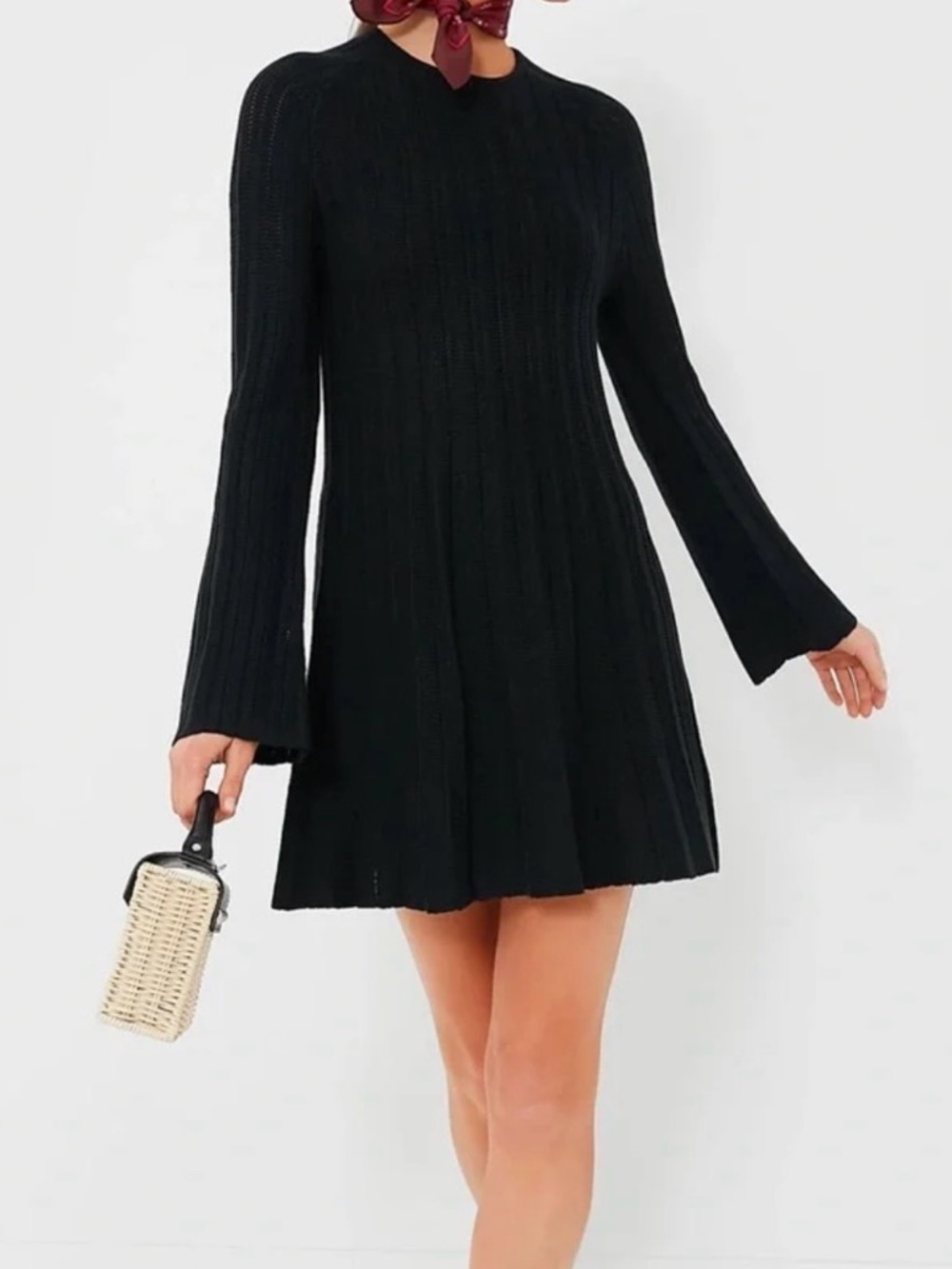 Pomander Place Black Adi Long Sleeve Ribbed Knit Dress Tuckernuck - Picture 2 of 6